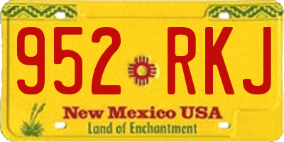 NM license plate 952RKJ