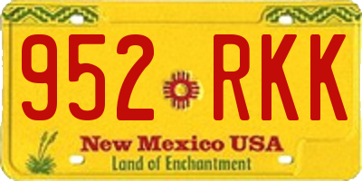 NM license plate 952RKK