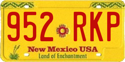 NM license plate 952RKP