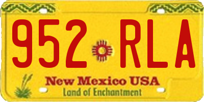 NM license plate 952RLA