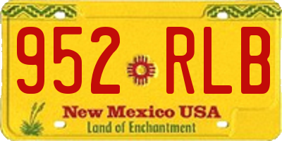 NM license plate 952RLB