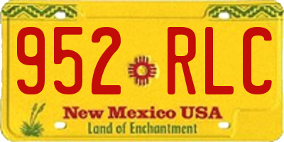 NM license plate 952RLC