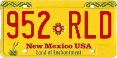 NM license plate 952RLD