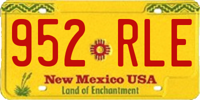 NM license plate 952RLE