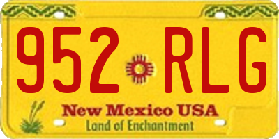 NM license plate 952RLG