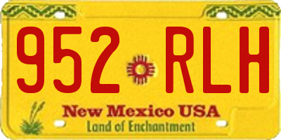 NM license plate 952RLH