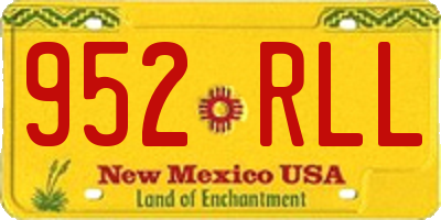 NM license plate 952RLL