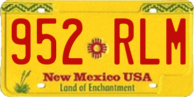 NM license plate 952RLM