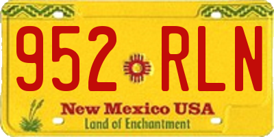 NM license plate 952RLN