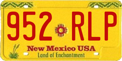 NM license plate 952RLP
