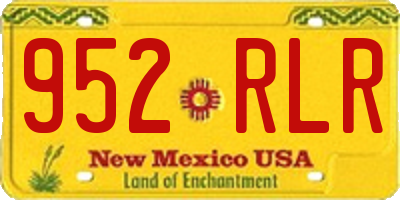 NM license plate 952RLR