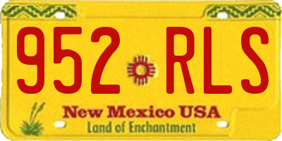 NM license plate 952RLS