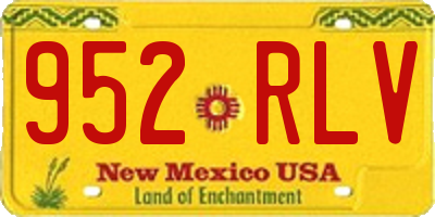 NM license plate 952RLV