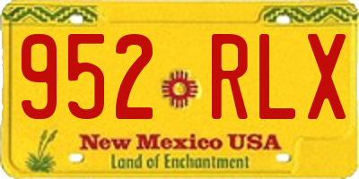 NM license plate 952RLX