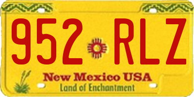NM license plate 952RLZ