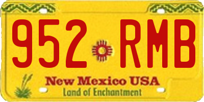 NM license plate 952RMB