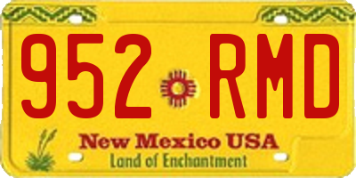 NM license plate 952RMD