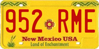 NM license plate 952RME