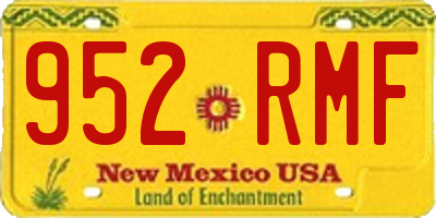 NM license plate 952RMF