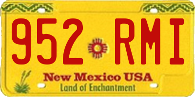 NM license plate 952RMI