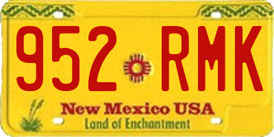 NM license plate 952RMK