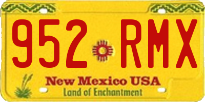 NM license plate 952RMX