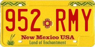 NM license plate 952RMY