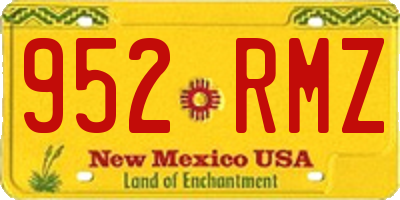 NM license plate 952RMZ