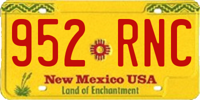 NM license plate 952RNC