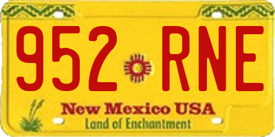 NM license plate 952RNE