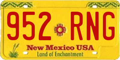 NM license plate 952RNG