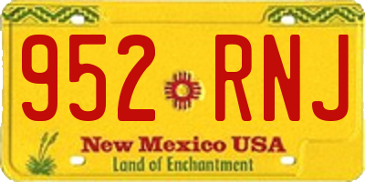 NM license plate 952RNJ