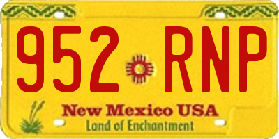 NM license plate 952RNP