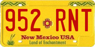NM license plate 952RNT