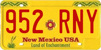NM license plate 952RNY