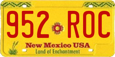 NM license plate 952ROC