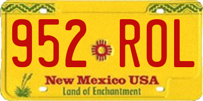 NM license plate 952ROL