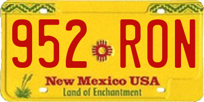 NM license plate 952RON