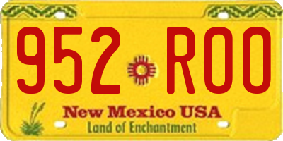 NM license plate 952ROO