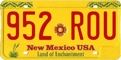 NM license plate 952ROU