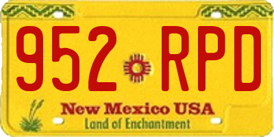 NM license plate 952RPD