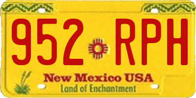 NM license plate 952RPH