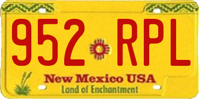 NM license plate 952RPL
