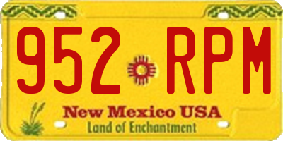 NM license plate 952RPM