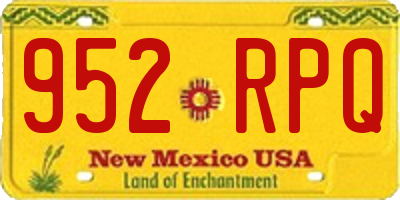 NM license plate 952RPQ
