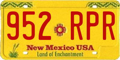 NM license plate 952RPR