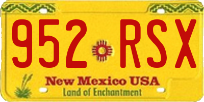 NM license plate 952RSX