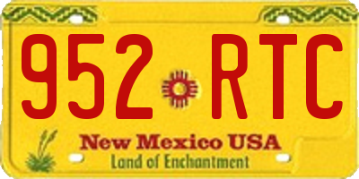 NM license plate 952RTC