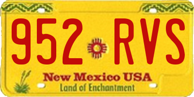 NM license plate 952RVS