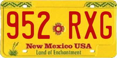 NM license plate 952RXG